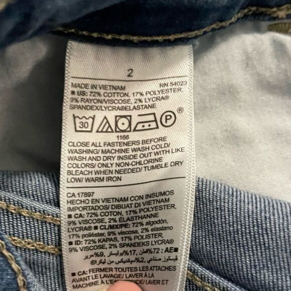 Old Navy Exposed Button Fly Rock‎ Star Super Skinny Jean Size 2 - Picture 7 of 7